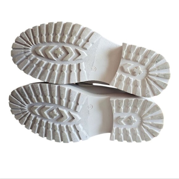 Steve Madden White Platform Loafers Chunky Lug Sole Slip-Ons Sz 10 Y2K Inspired - Picture 7 of 12